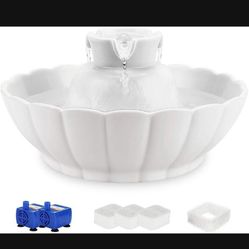 New-iPettie Tritone Ceramic Pet Drinking Fountain