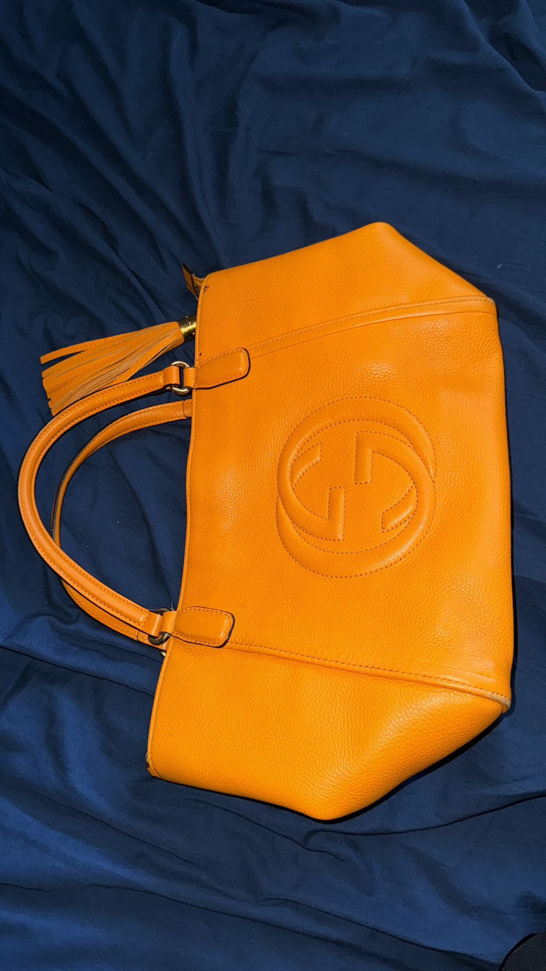  Orange Gucci Soho Tote Bag 
