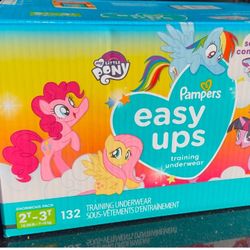 NEW - My Little Pony Easy Ups Sz 2T-3T, 132 ct