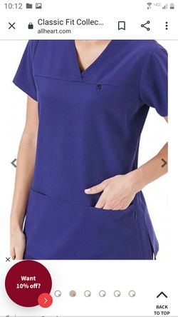 Jockeys uniform scrub shirt top sz xs purple