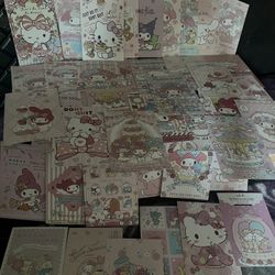 HELLO KITTY POSTCARDS/ WALL DECOR/BUNDLE OF 48/ALL DIFFERENT DESIGN 