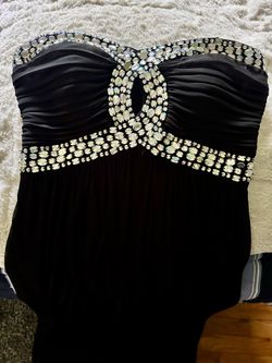 Strapless Black Formal Dress