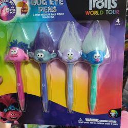 Trolls Bug Eye Pens 4 Pack 