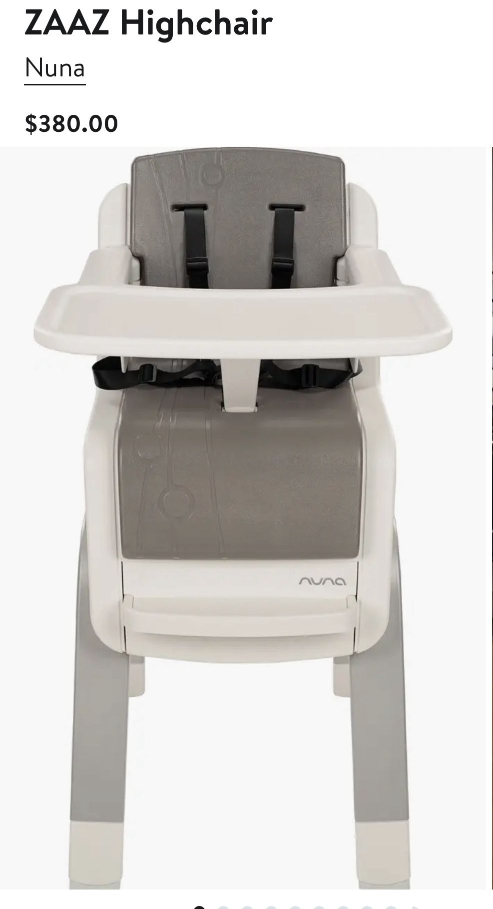 Nuna Highchair ZAAZ High Chair Baby Chair