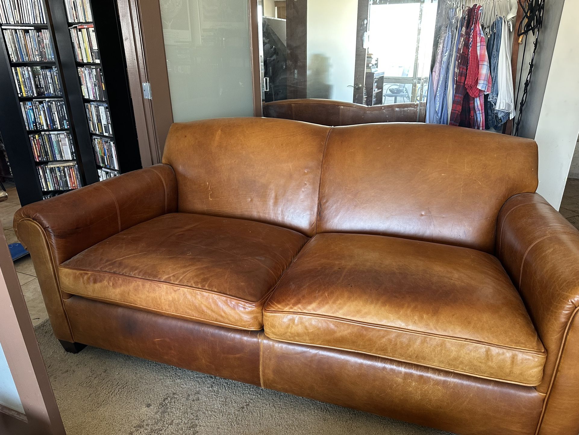 Ralph Lauren leather Loveseat
