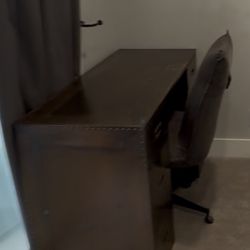 RH Teen Desk with Denim Chair