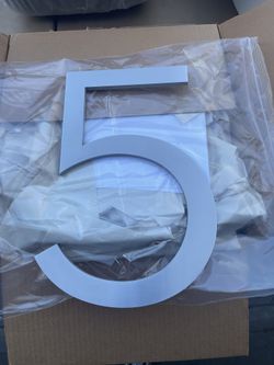 15” Brushed Aluminum Address Numbers