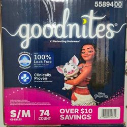 Goodnites Nighttime Diaper - S/M - 74 Count