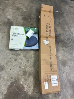 10 ft offset patio or pool umbrella with base