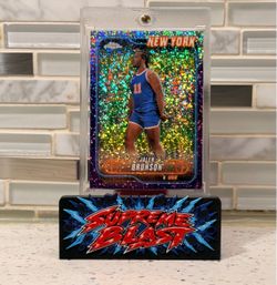 2024-25 Topps Chrome - Jalen Brunson #47 Purple Speckle Refractor 59/299