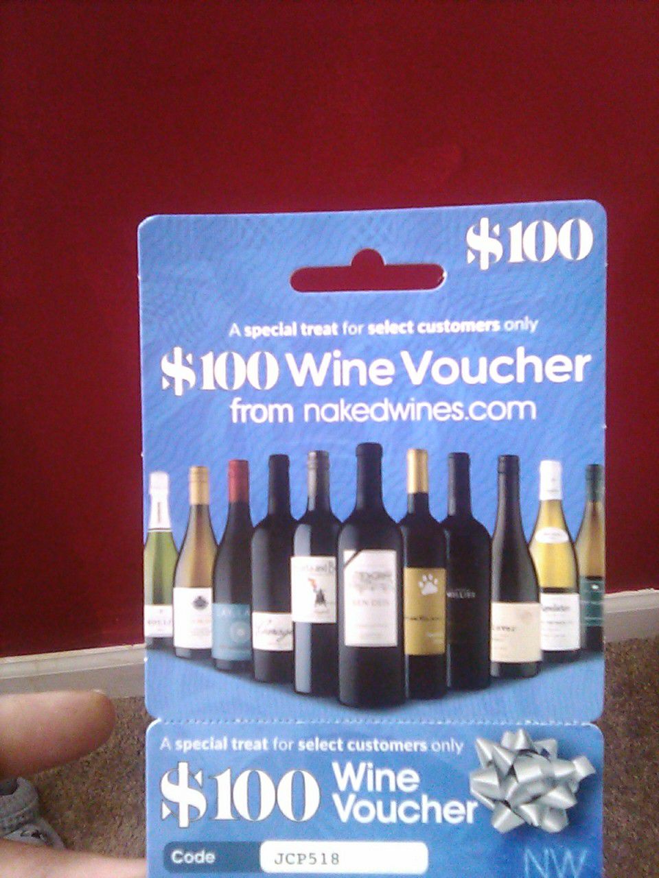 100 dollar Wine Voucher for nakedwines