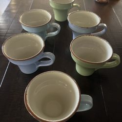 Made In Italy Vietri sorbetto Coffee Or tea Cup Set Of 6