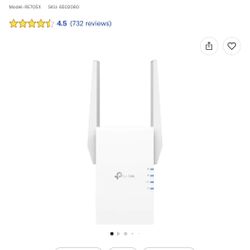 TP-Link AX3000 Dual Band WiFi 6 Range Extender 