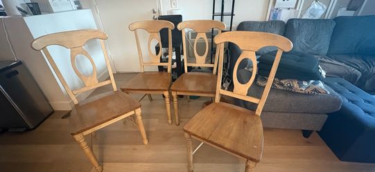 4 Solid Wood Dining Chairs