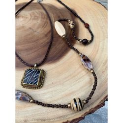 Chico’s Set of Animal Print Layered Necklaces