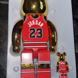 Michael Jordan Bear Brick Red Rookie Jersey 100% & 400%