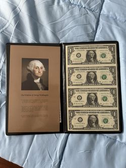 1 Dollar Uncirculated And Uncut Bills 