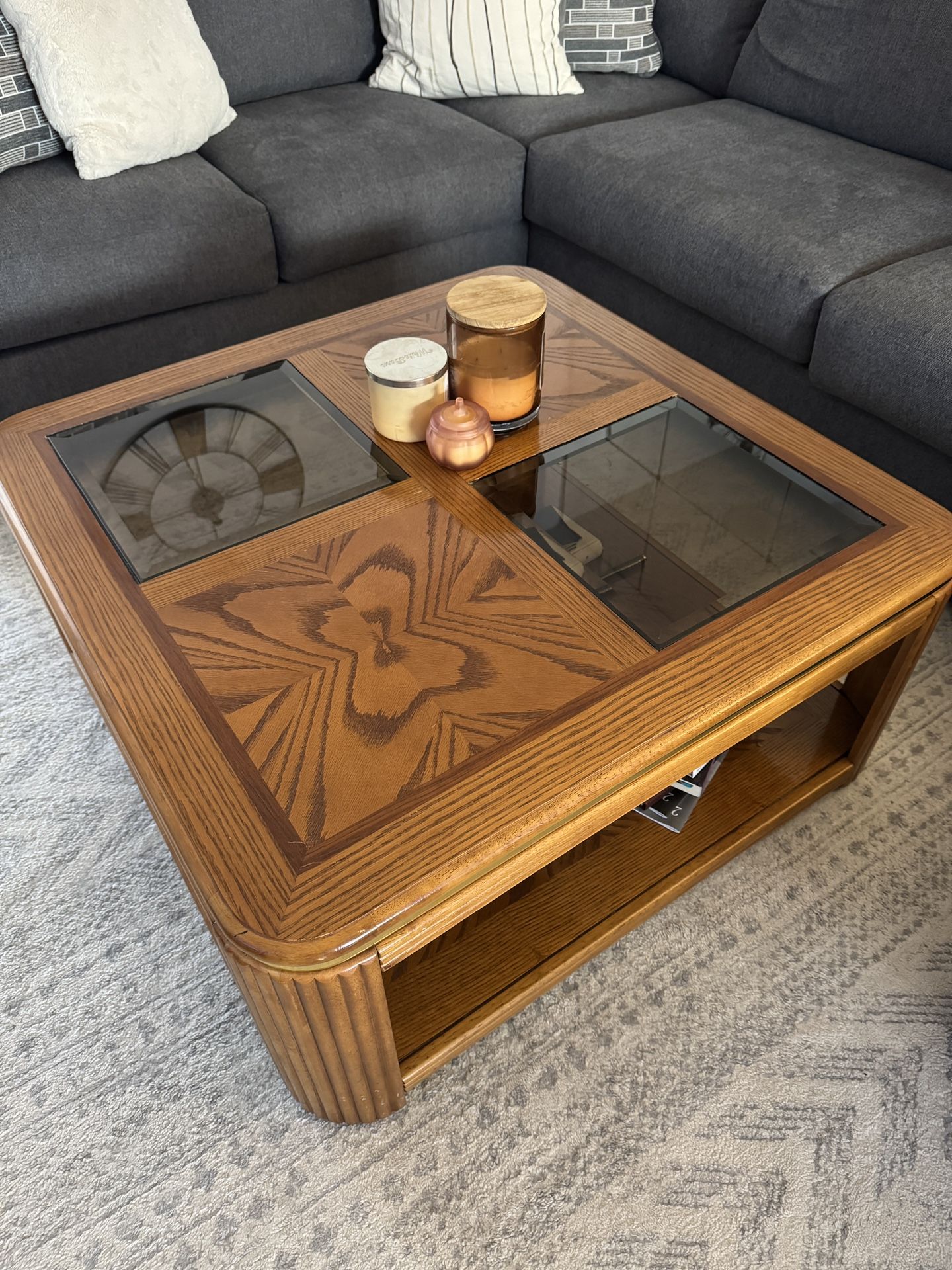 Solid Wood Coffee Table & Two End Tables