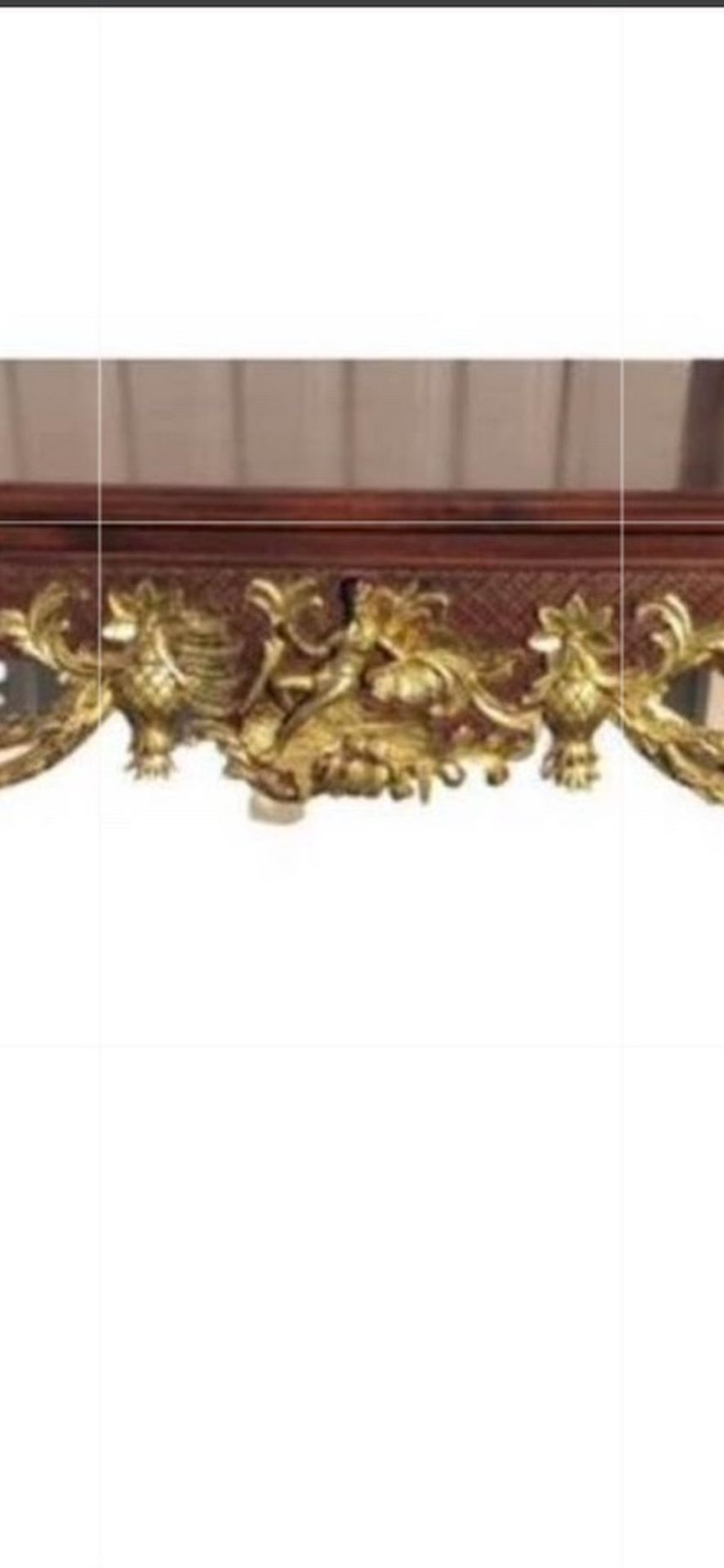 Mahogany Carved Giltwood Sofa Table