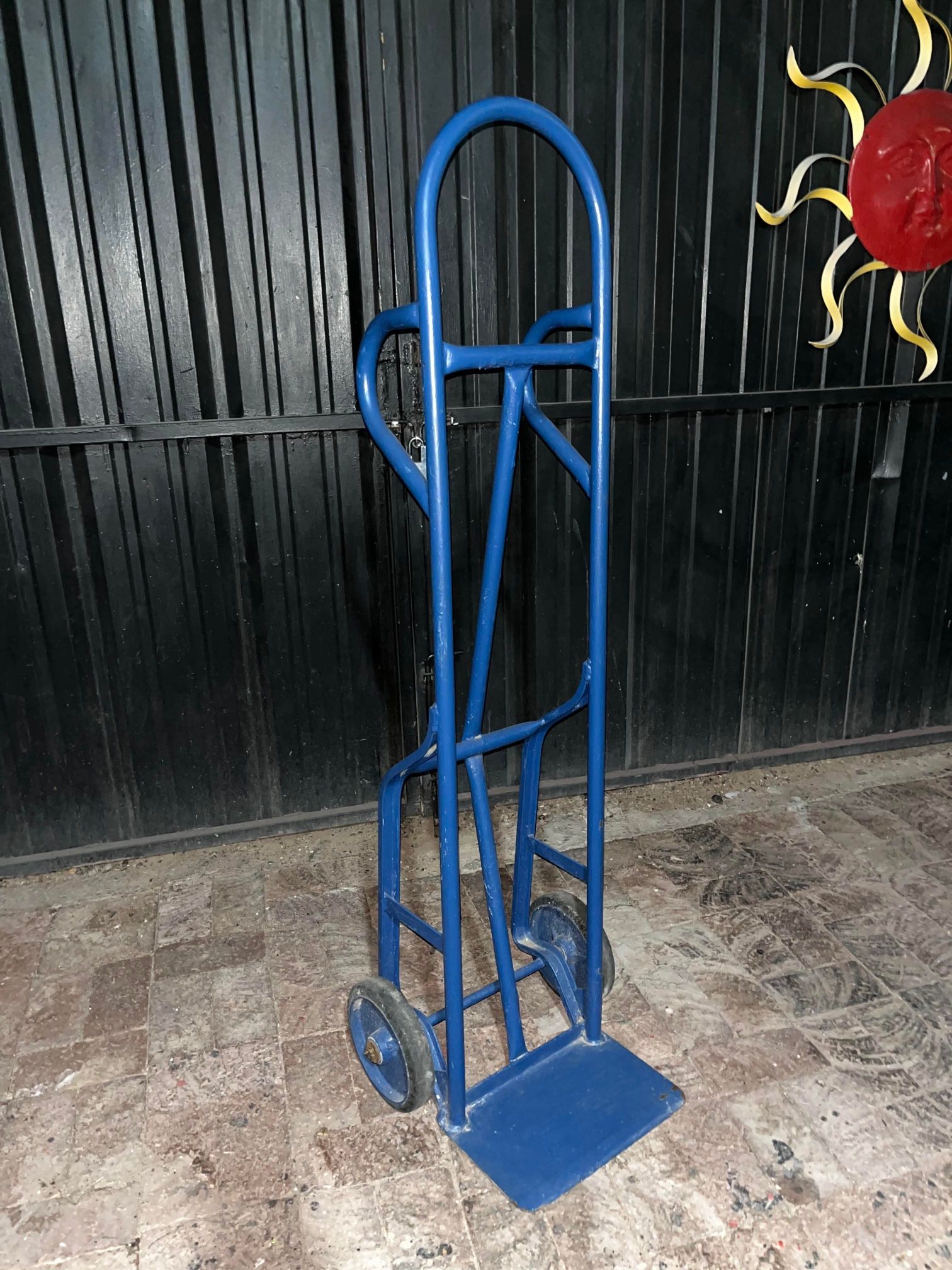 Blue Handtruck Dolly w/ Rubber Type Tires