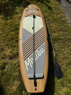Pau Hana 10'6 Malibu Classic SUP w/ Paddle, Leash, Wall Rack