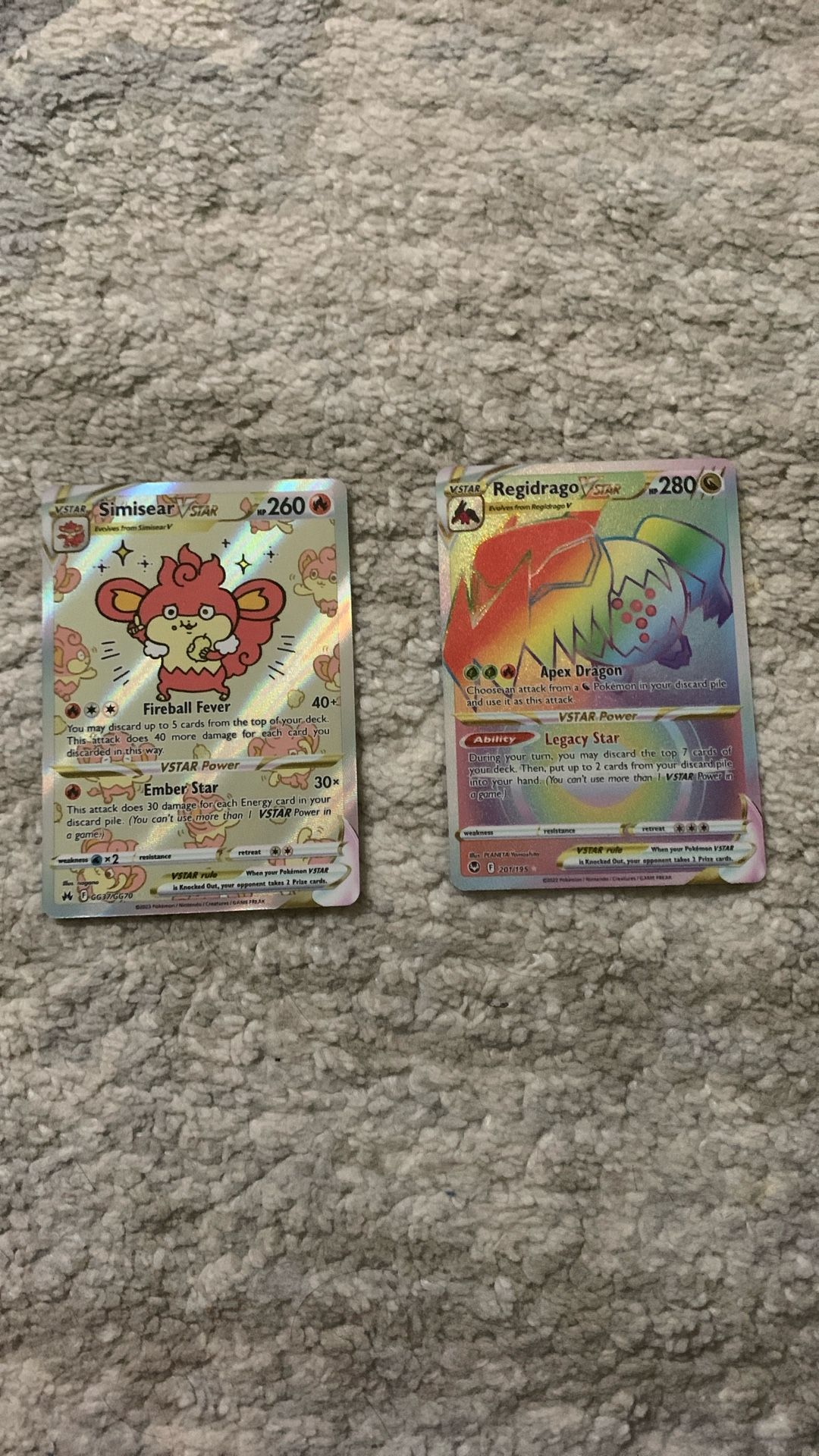2 Vstar Pokémon Cards