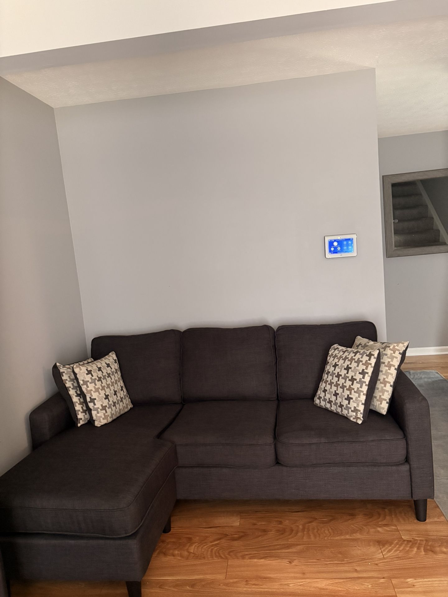 Blue Sectional Sleeper Sofa with Chaise – Excellent Condition