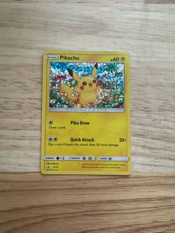 Pikachu Holo Pokémon Card 4/12 2018 McDonald’s promo