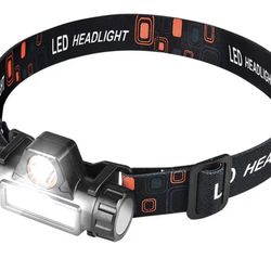 Camping Headlamp 2-in-1 high-Output LED Flashlight Rechargeable,Lightweight Hands-Free Headlamp Rainproof Magnetic Adjustable Headwear Headlight for O