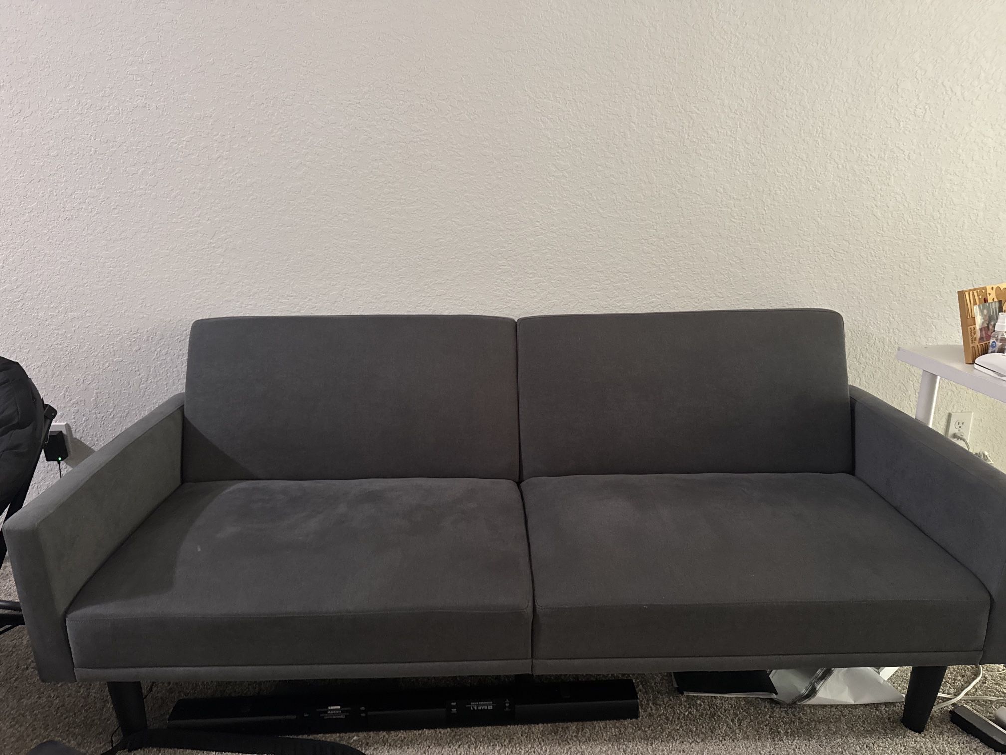 Grey Convertible Bed Futon