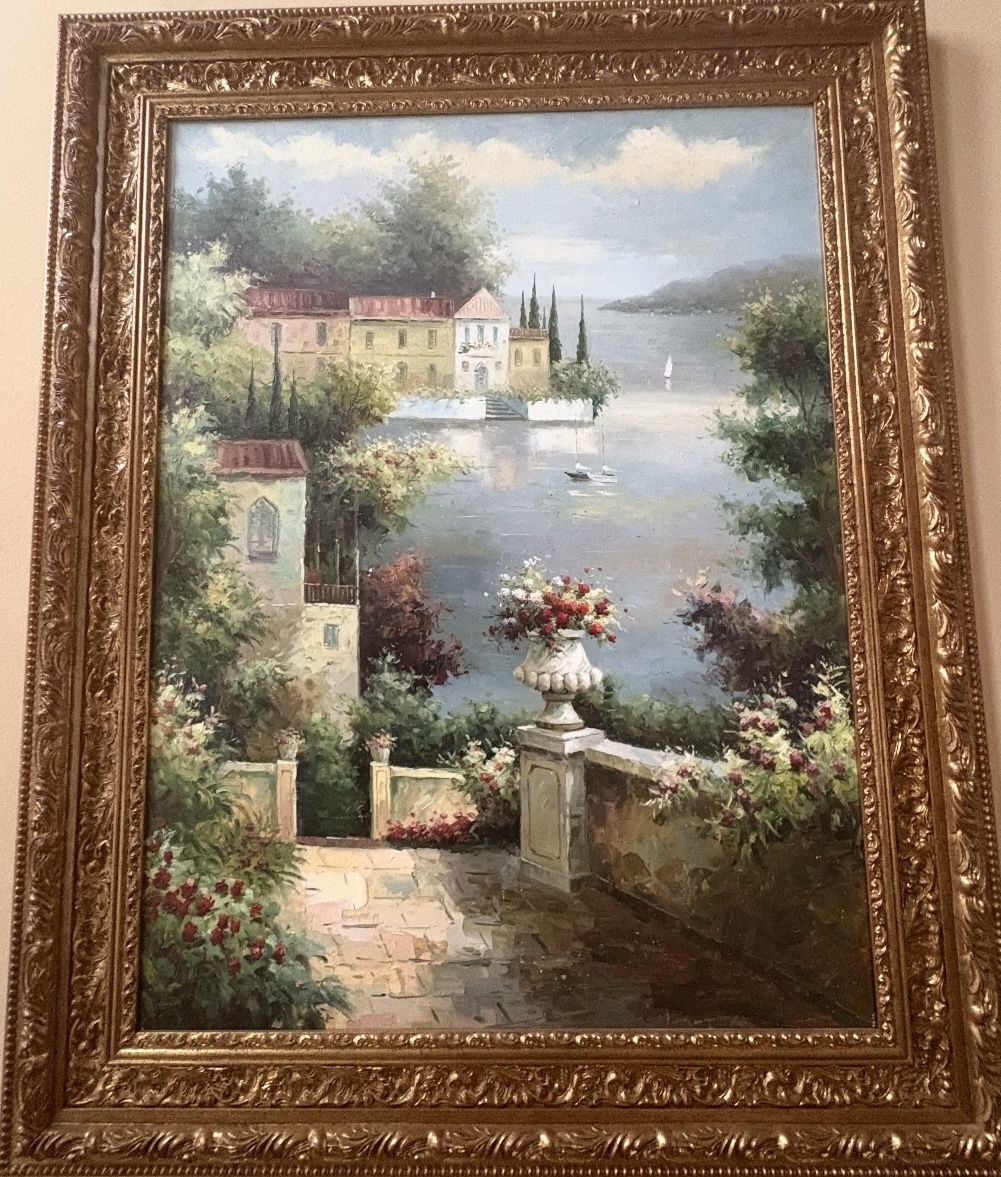 Oil Painting On Canvas. Large 60x47 Absolutely 100% Mint