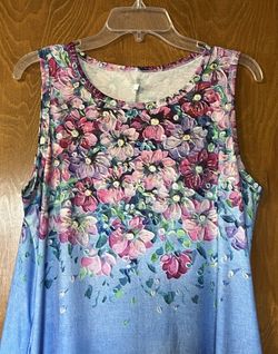 NEW Flowered Summer Sleeveless Dress / Coverup