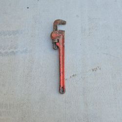 Vintage Ridgid Heavy Duty 18 Inch Pipe Wrench Steel The Ridge Tool Made In USA