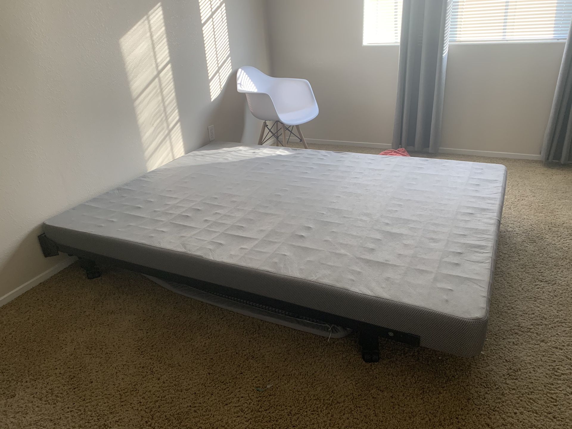 Queen box spring and bed frame