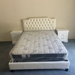 Cama, Queen Size Bed With Nice 10” Orthopedic Supreme Mattress Included 📍 