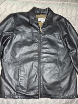 Wilsons Leather M. Julian Men's Black Leather Zip Jacket - Size LT