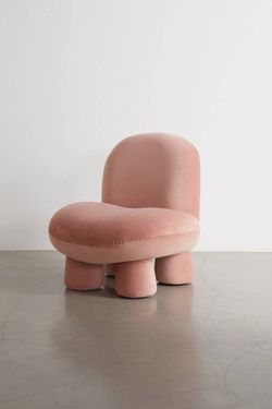 Urban Outfitters Pink Velvet Bubble Accent Chair