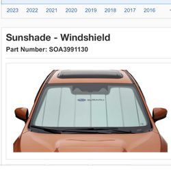 Subaru Sun Shade Windshield Shade 
