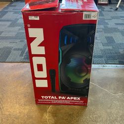 Ion Total PA APEX Bluetooth Speaker With Stand And Mic phone
