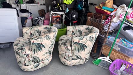 Vintage Barrel Swivel Chairs