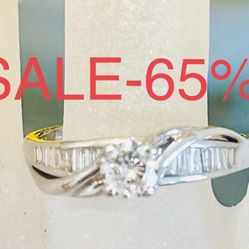 Engagement and Wedding Ring in ONE Diamond Ring  1.40 Carats NATURAL DIAMONDS ❤️🎄 SALE -65% THE APPRAISAL WAS WHEN GOLD WAS 1800  NOW ITS $4000