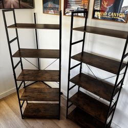 2 Book Shelves- Wood+ Metal (was $150)