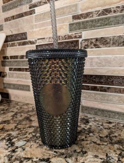 **BRAND NEW** Starbucks GORGEOUS iridescent black studded tumbler - Grande 16 oz