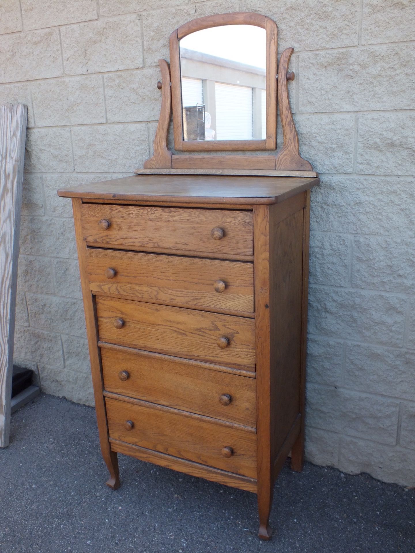 Antique Dresser with Mirror on Top