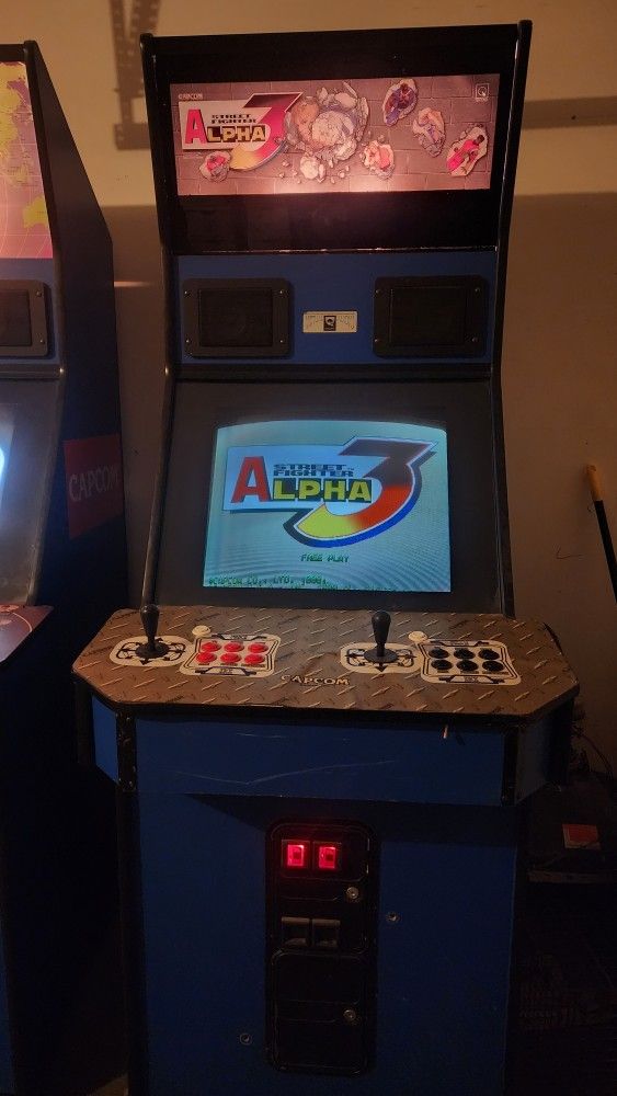 Street Fighter Alpha 3 Capcom Big Blue Arcade Cabinet Game for