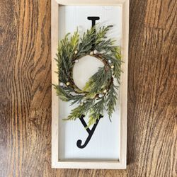 TWO Decorative Holiday Signs - sold as a pair