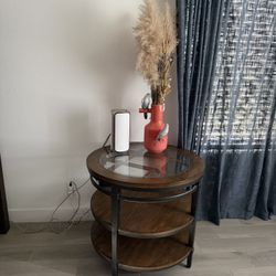 Round Glass End Tables $300 Each