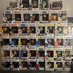 Funko Pops Associated Character Lot Fall out DBZ Looney Tunes Pokemon Marvel Rick Morty
