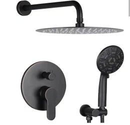 Bronze All in One Spa Shower System Dual Heads 9-Spray Patterns