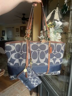 Coach denim vintage Y2K tote bag